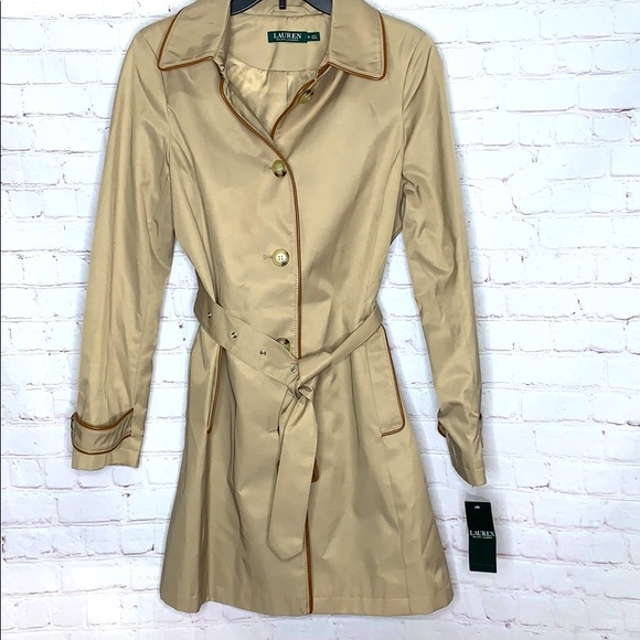 ❌SOLD NWTs RALPH LAUREN Trench Raincoat In Sand - Picture 3 of 6